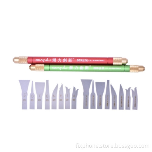 Special iPhone BGA Chip Remover Burin with 2pcs Handles 16pcs Blades